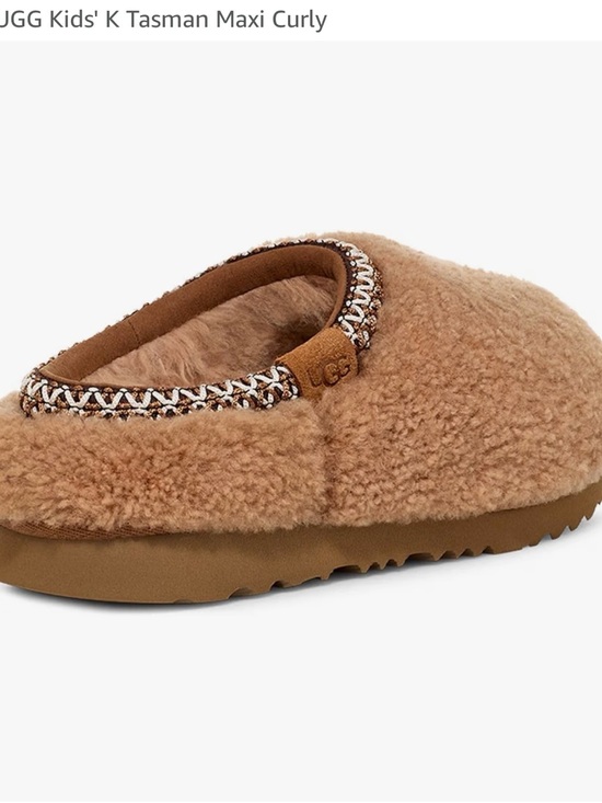 UGG Shoes - UGG Tasman Maxi Curly Shearling Slip-On Clog in Chestnut kids size 3/womans 5